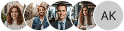 Molteplici avatar di profili di investitori nel blocco di recensioni di trading su Vetta Capitanza